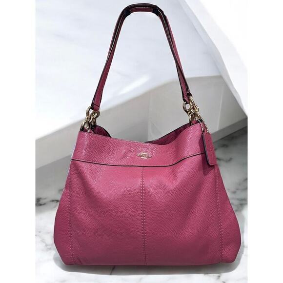 Coach F28997 Lexy Pebble Leather Shoulder Bag - Picture 11 of 11